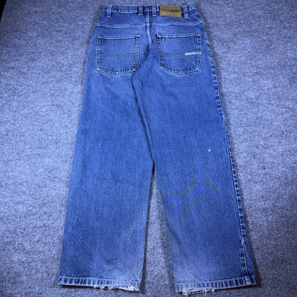 Vintage Southpole Baggy Wide Leg Jeans Medium Wash Denim RN82628 Mens 30x30